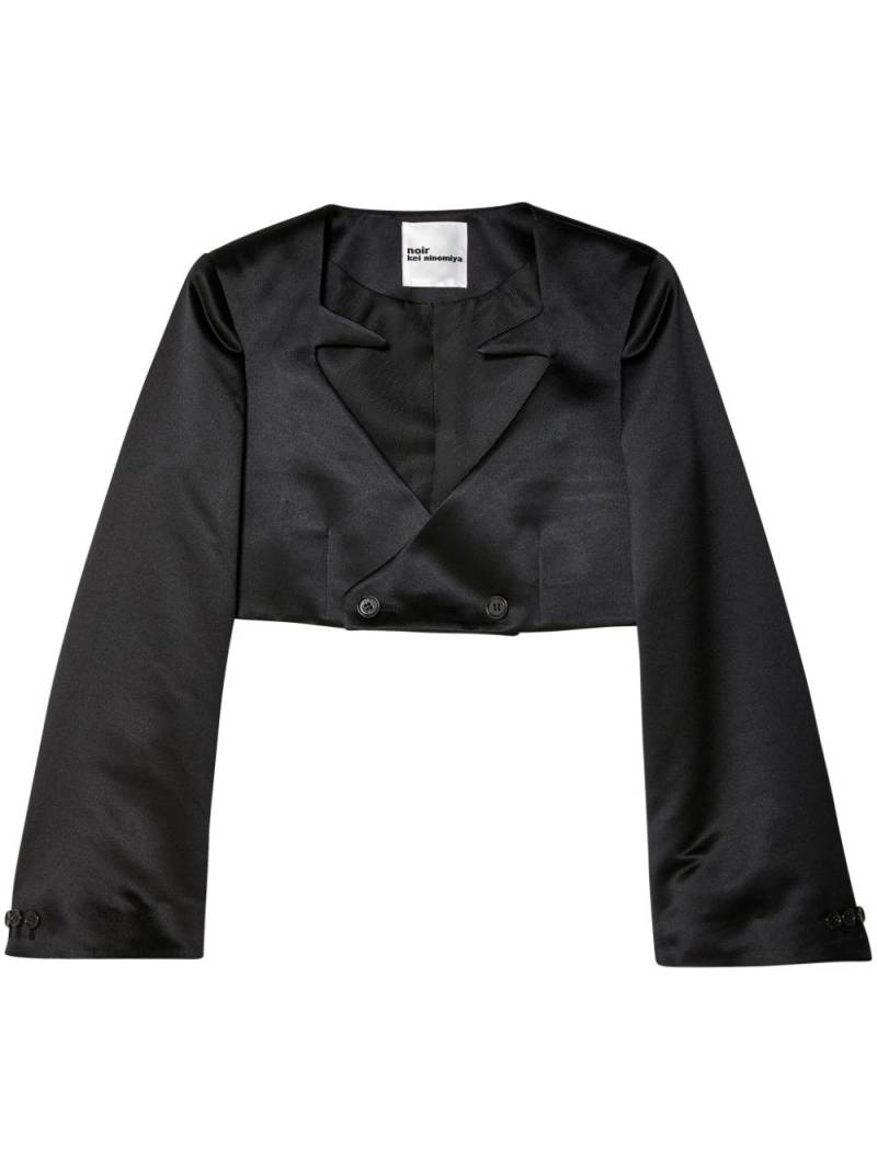 Noir Kei Ninomiya double-breasted cropped blazer - Black von Noir Kei Ninomiya