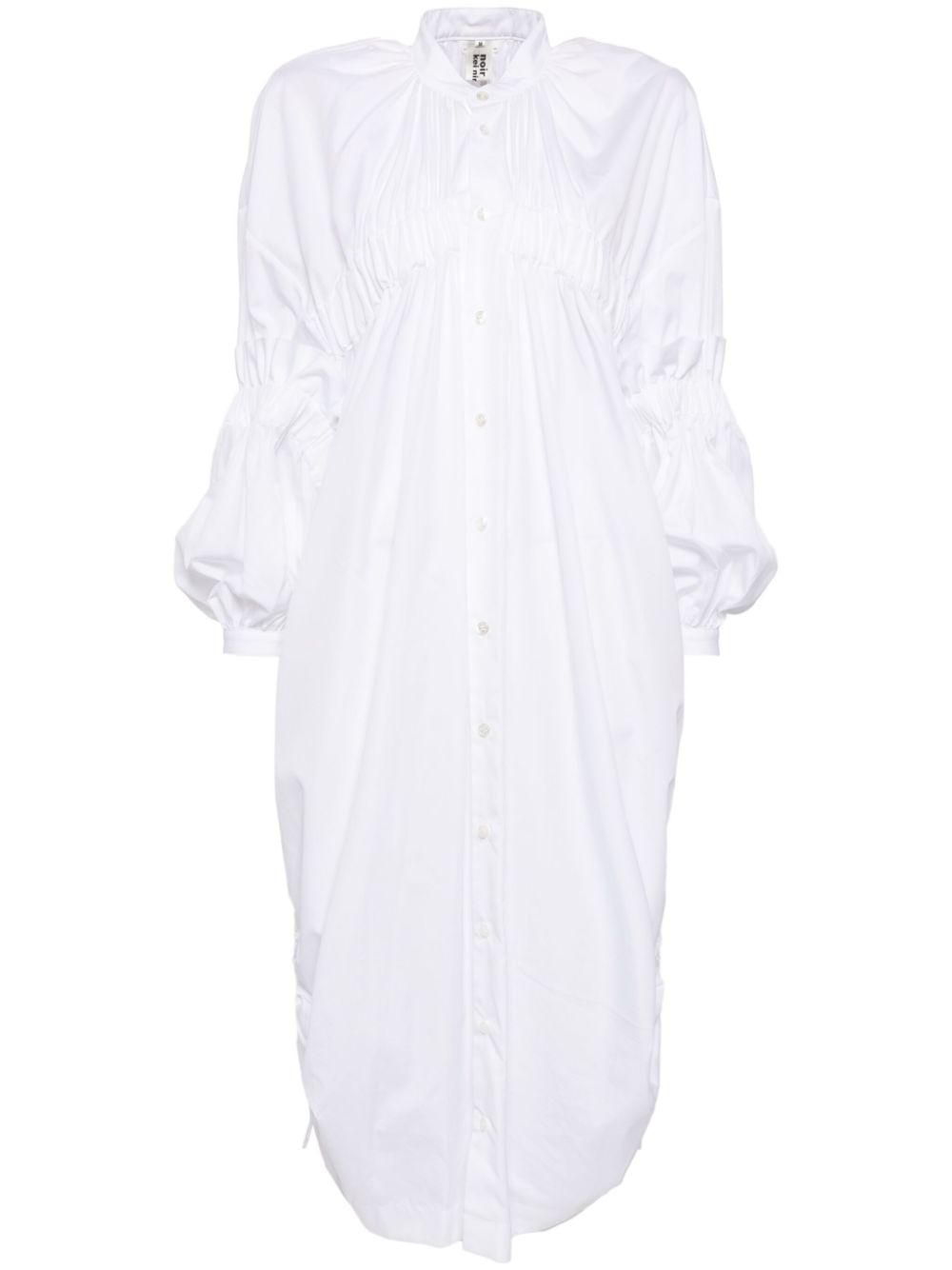 Noir Kei Ninomiya drawstring detail day dress - White von Noir Kei Ninomiya