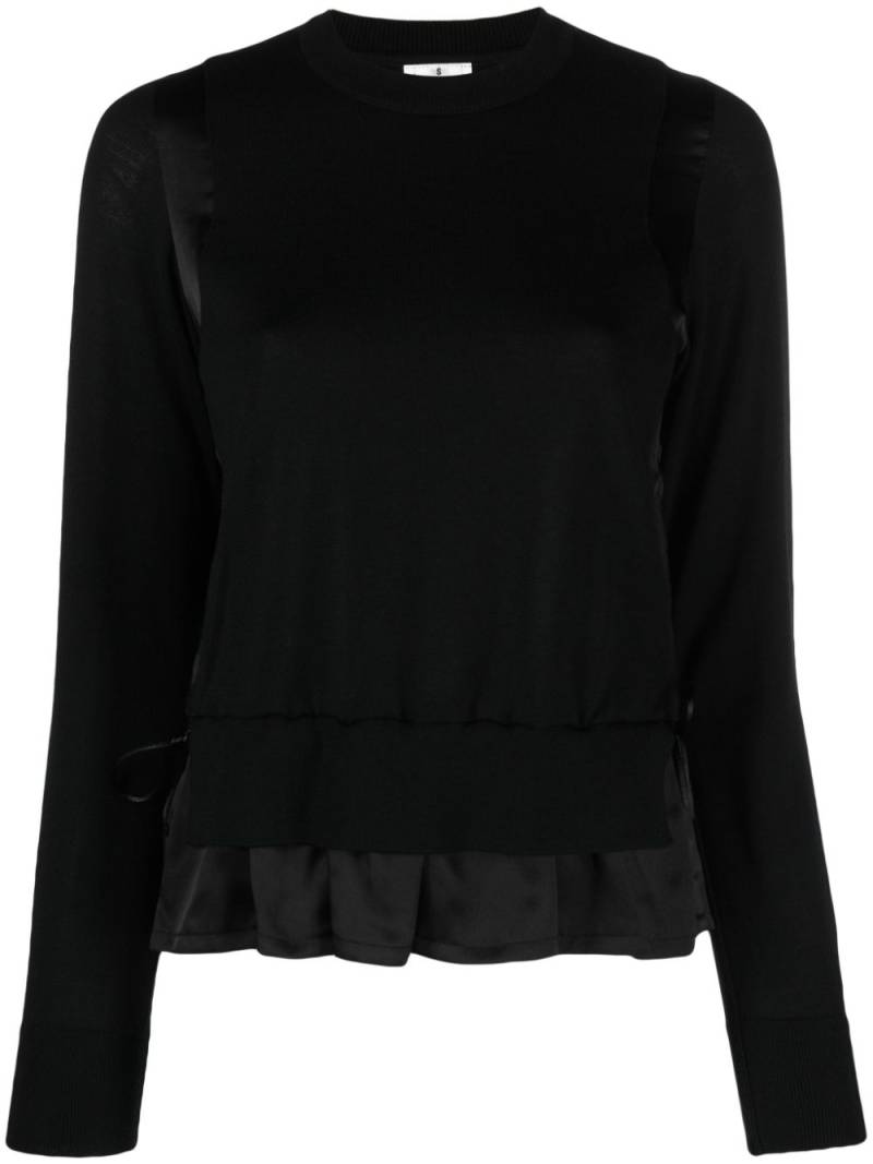 Noir Kei Ninomiya layered wool jumper - Black von Noir Kei Ninomiya