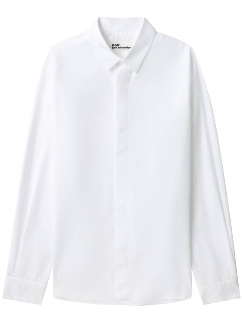 Noir Kei Ninomiya long-sleeve cotton shirt - White von Noir Kei Ninomiya