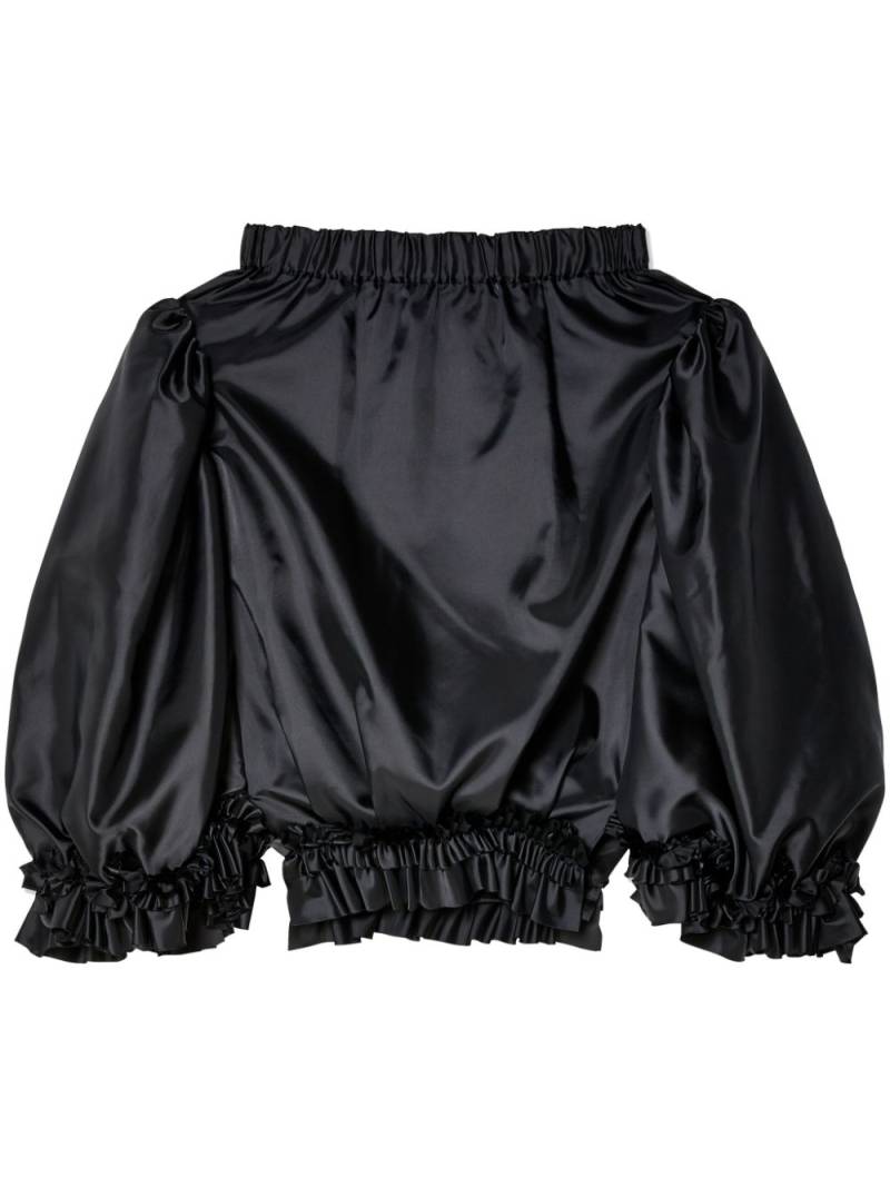 Noir Kei Ninomiya off-shoulder satin blouse - Black von Noir Kei Ninomiya