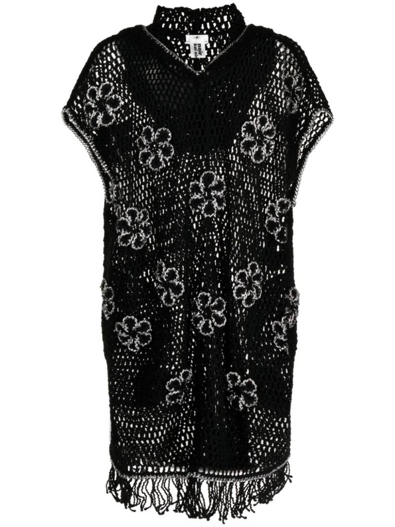 Noir Kei Ninomiya open-knit wool tunic - Black von Noir Kei Ninomiya