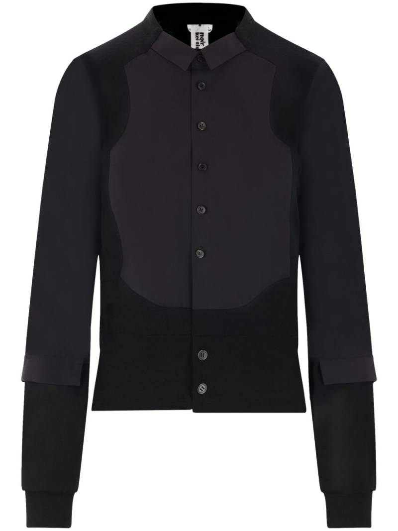 Noir Kei Ninomiya panelled cardigan - Black von Noir Kei Ninomiya