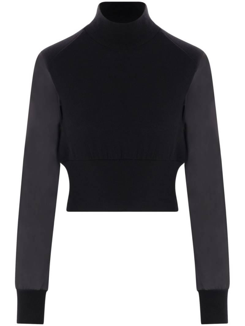 Noir Kei Ninomiya panelled knit top - Black von Noir Kei Ninomiya