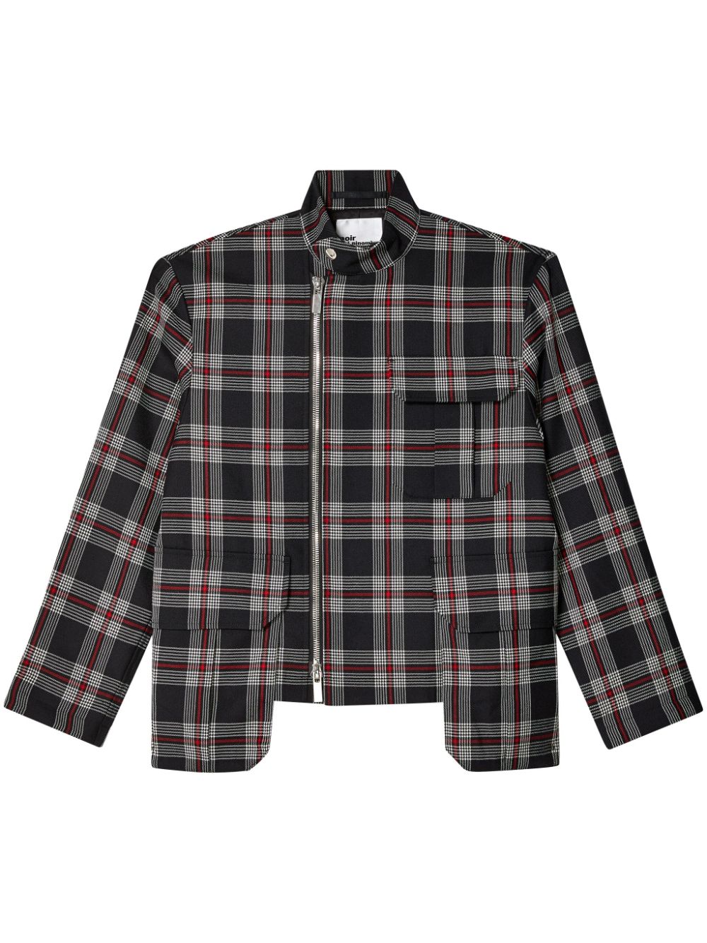 Noir Kei Ninomiya plaid wool-blend jacket - Black von Noir Kei Ninomiya