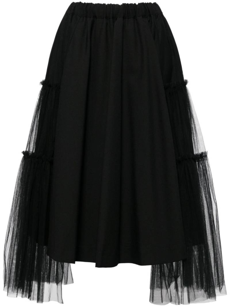 Noir Kei Ninomiya ruffled tulle skirt - Black von Noir Kei Ninomiya