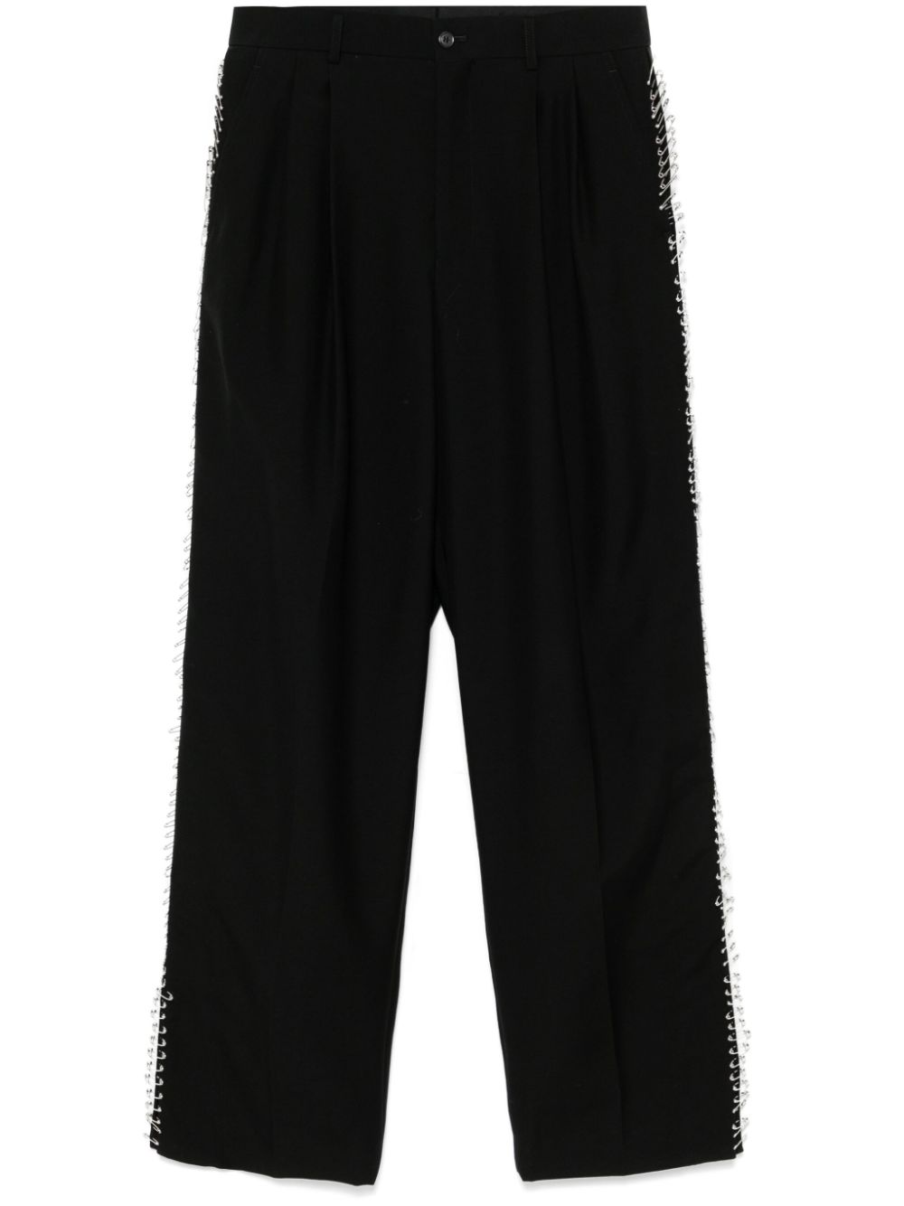 Noir Kei Ninomiya safety pin trouser - Black von Noir Kei Ninomiya