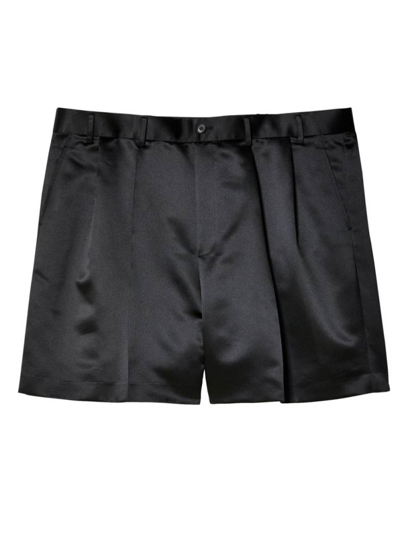 Noir Kei Ninomiya satin tailored shorts - Black von Noir Kei Ninomiya