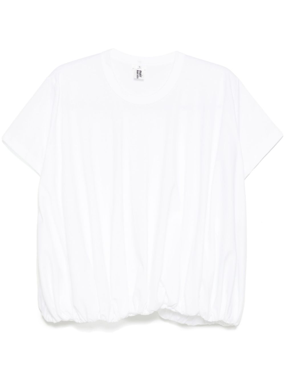 Noir Kei Ninomiya short sleeves cotton T-shirt - White von Noir Kei Ninomiya