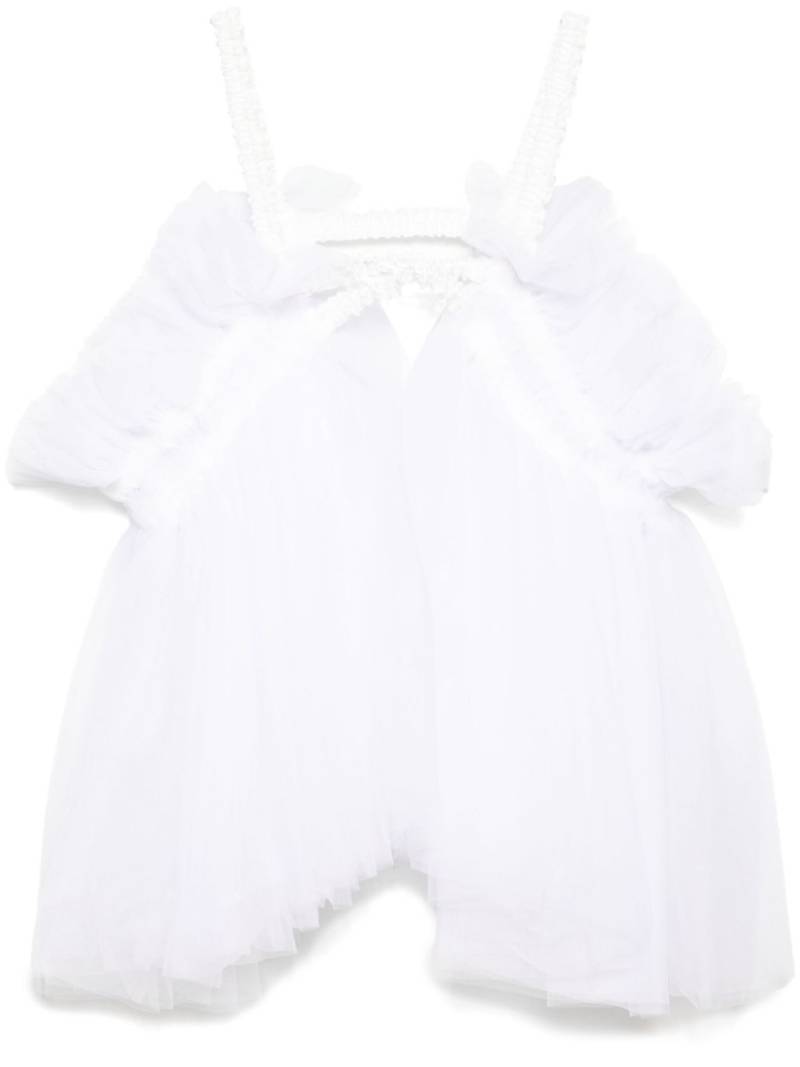 Noir Kei Ninomiya tulle-ruffle vest - White von Noir Kei Ninomiya