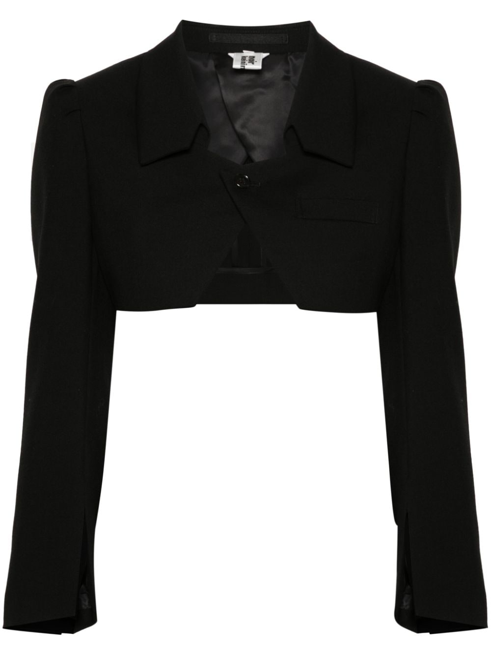 Noir Kei Ninomiya wool cropped single-breasted blazer - Black von Noir Kei Ninomiya