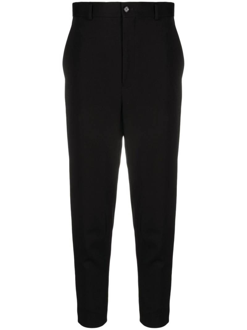 Noir Kei Ninomiya zip-detailing cropped tailored trousers - Black von Noir Kei Ninomiya