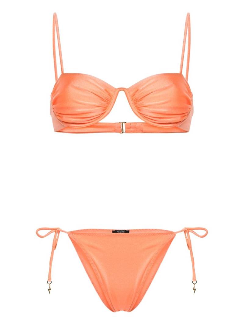 Noire Swimwear Monowire tie-fastening bikini - Orange von Noire Swimwear