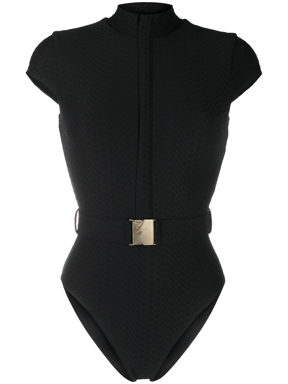 Noire Swimwear Nikki belted one-piece swimsuit - Black von Noire Swimwear