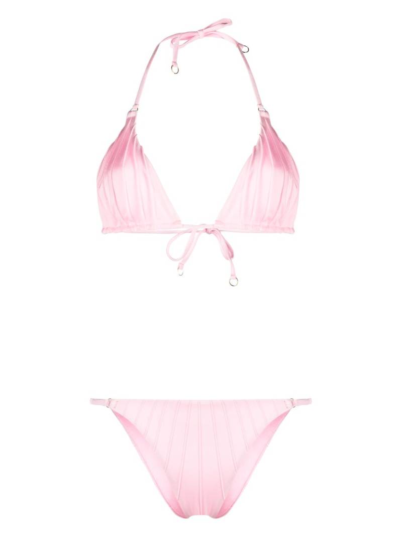 Noire Swimwear gathered bikini set - Pink von Noire Swimwear