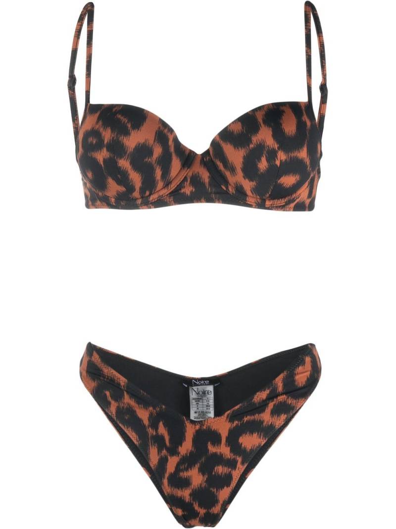 Noire Swimwear leopard-print bikini - Black von Noire Swimwear