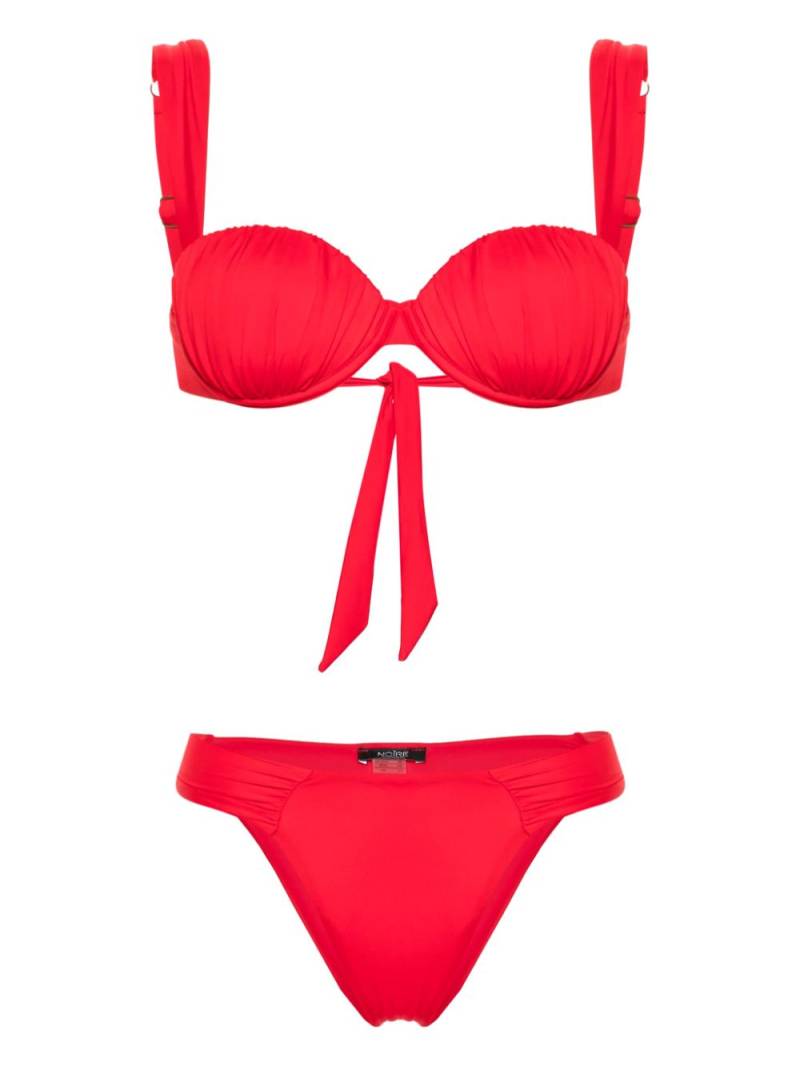 Noire Swimwear ruched balconette bikini - Red von Noire Swimwear