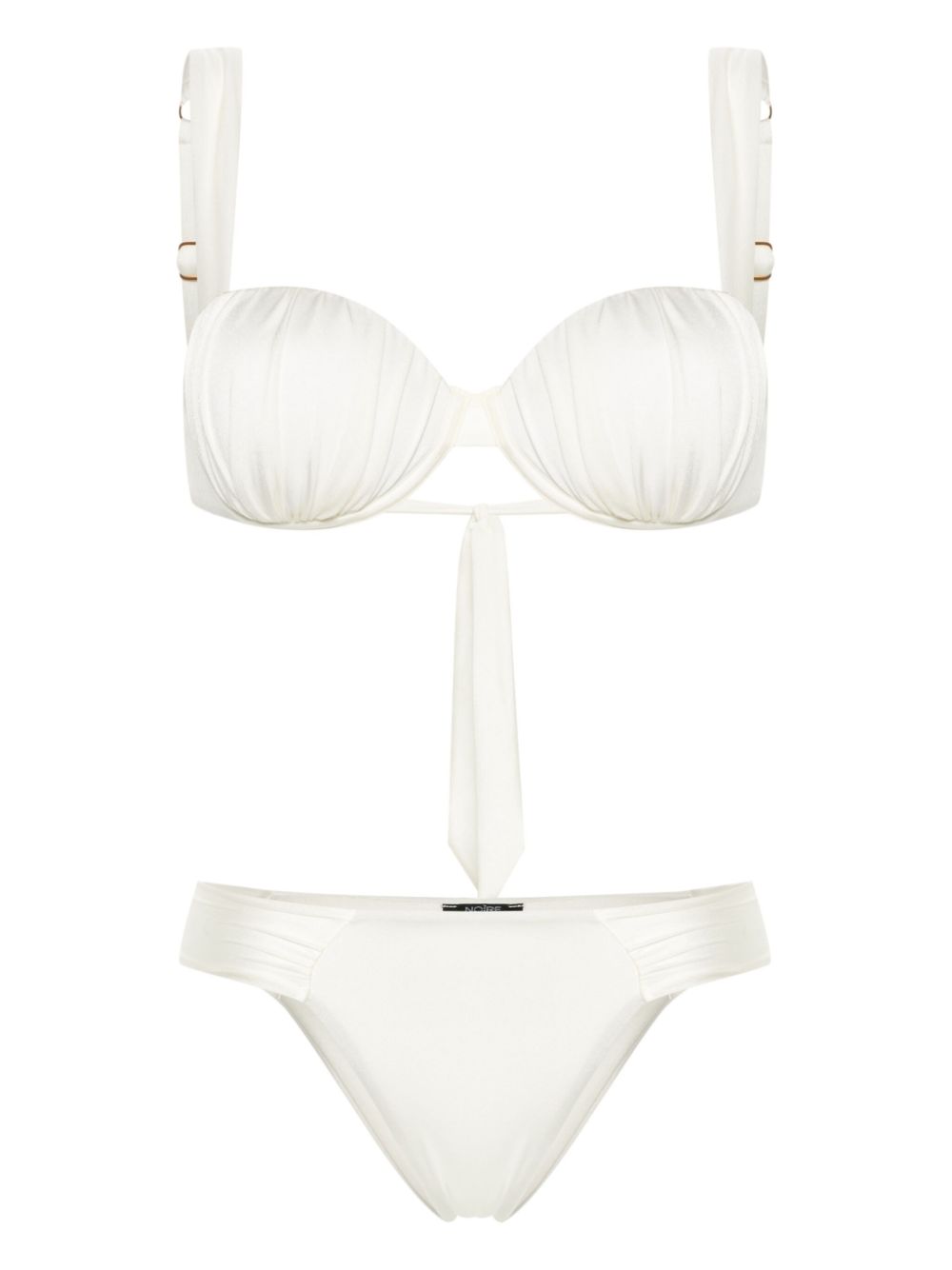 Noire Swimwear ruched balconette bikini - White von Noire Swimwear