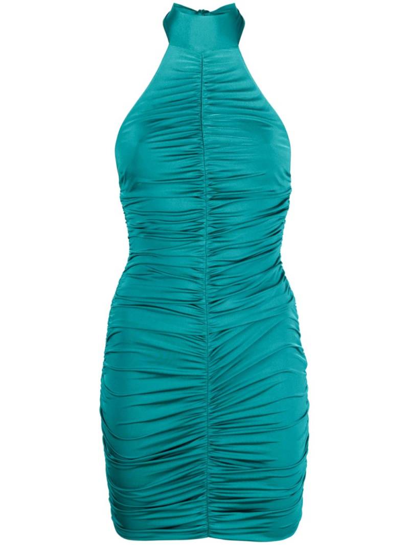 Noire Swimwear ruched halterneck mini dress - Green von Noire Swimwear