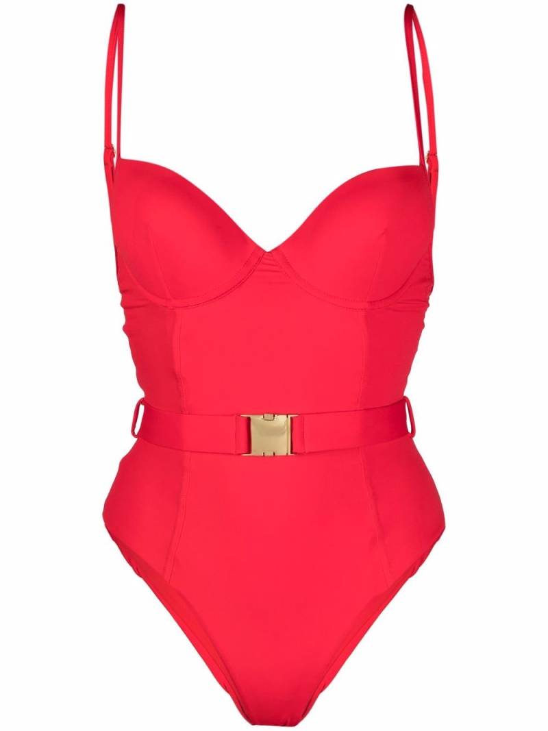 Noire Swimwear underwired-cup belted swimsuit von Noire Swimwear