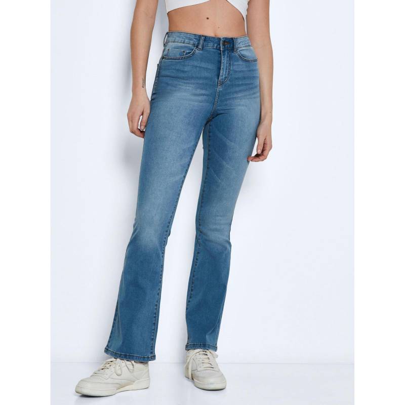 Jeans, Flared Leg Fit Damen Hellblau W27 von Noisy May