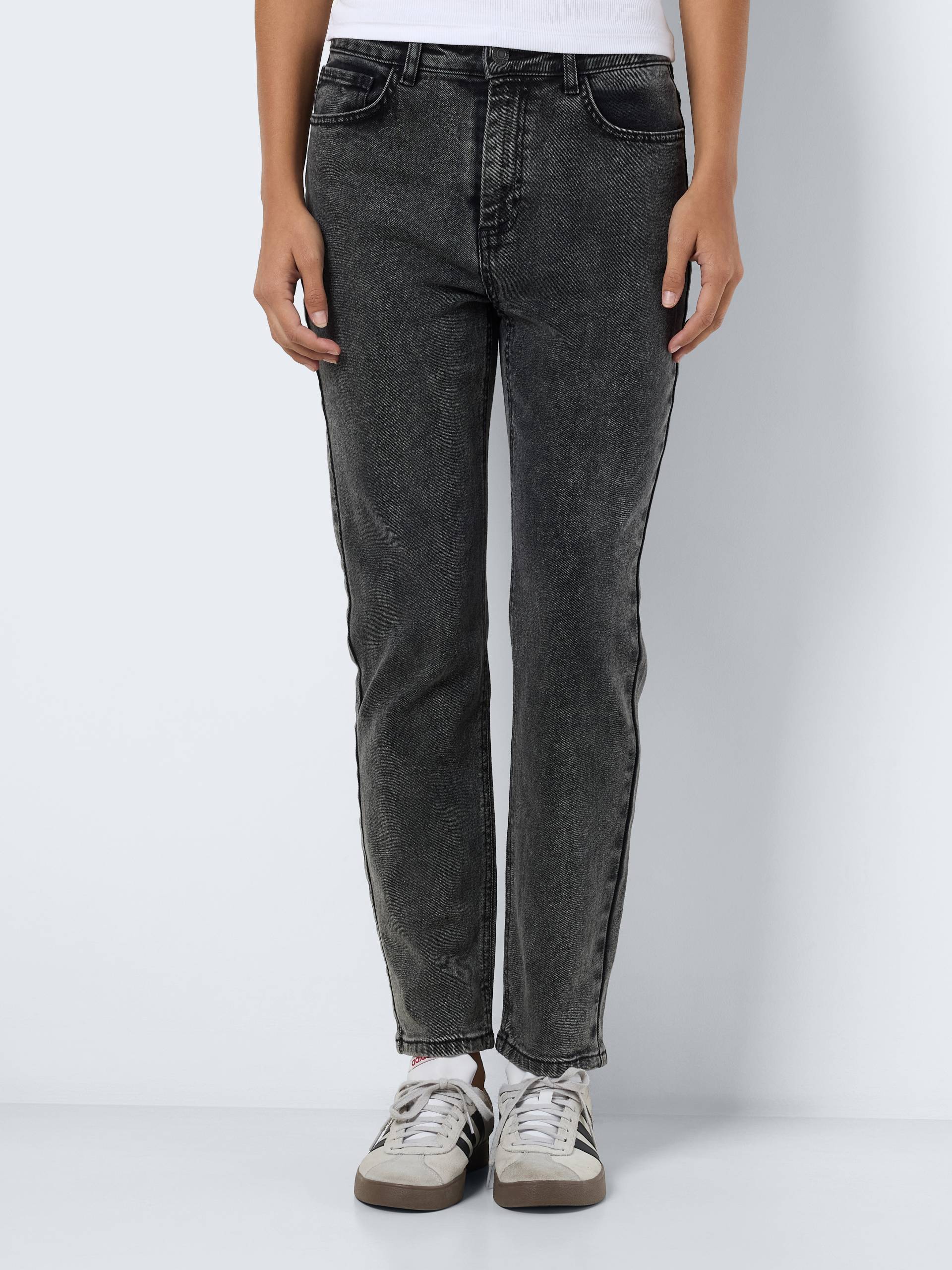 Noisy may High-waist-Jeans »NMMONI HW STRAIGHT ANK ACID AZ391DG NOOS« von Noisy May