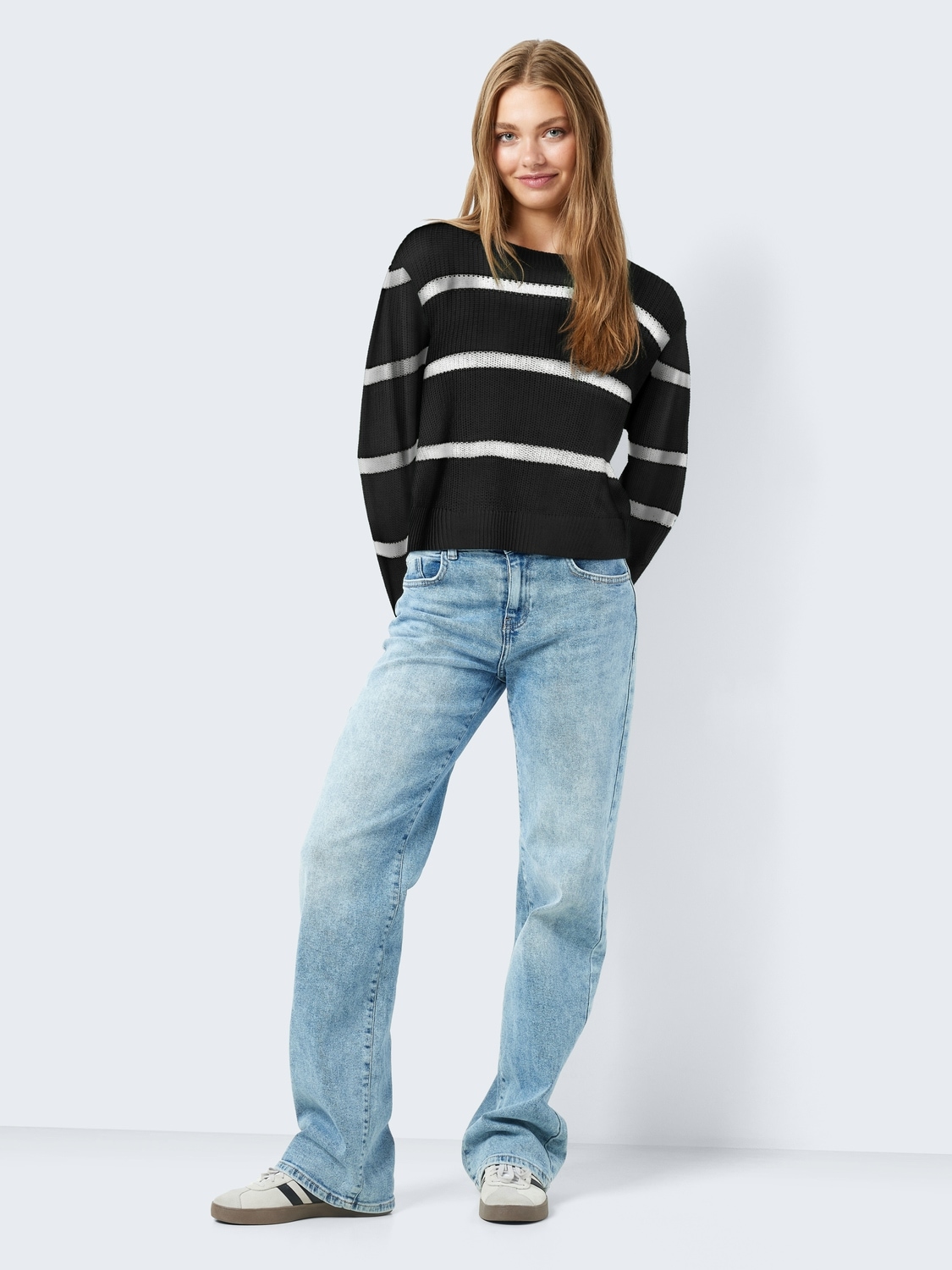 Noisy may Strickpullover »NMMAYSA L/S STRIPE O-NECK KNIT NOOS« von Noisy May