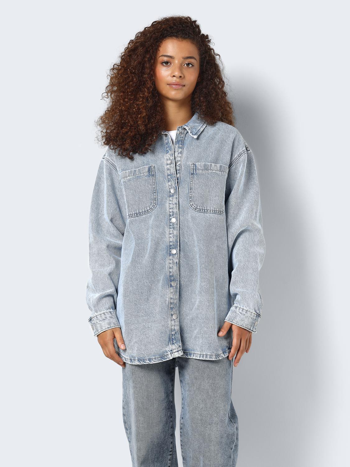 Noisy may Jeansbluse »NMALVA L/S DENIM SHACKET AZ352LB NOOS« von Noisy may