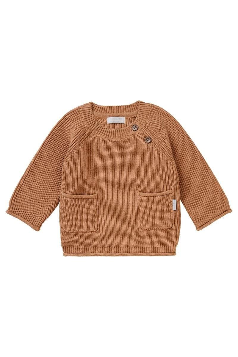 Baby Pullover Brewton Unisex Braun 62 von Noppies