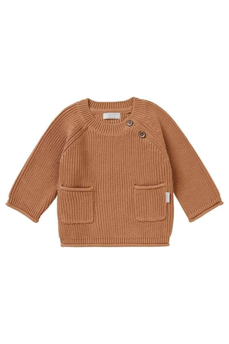 Baby Pullover Brewton Unisex Braun 62 von Noppies