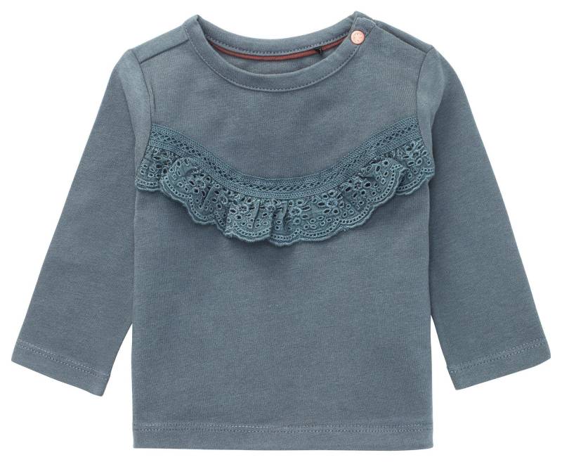 Baby Langarmshirt Sandwich Unisex Blau 68 von Noppies