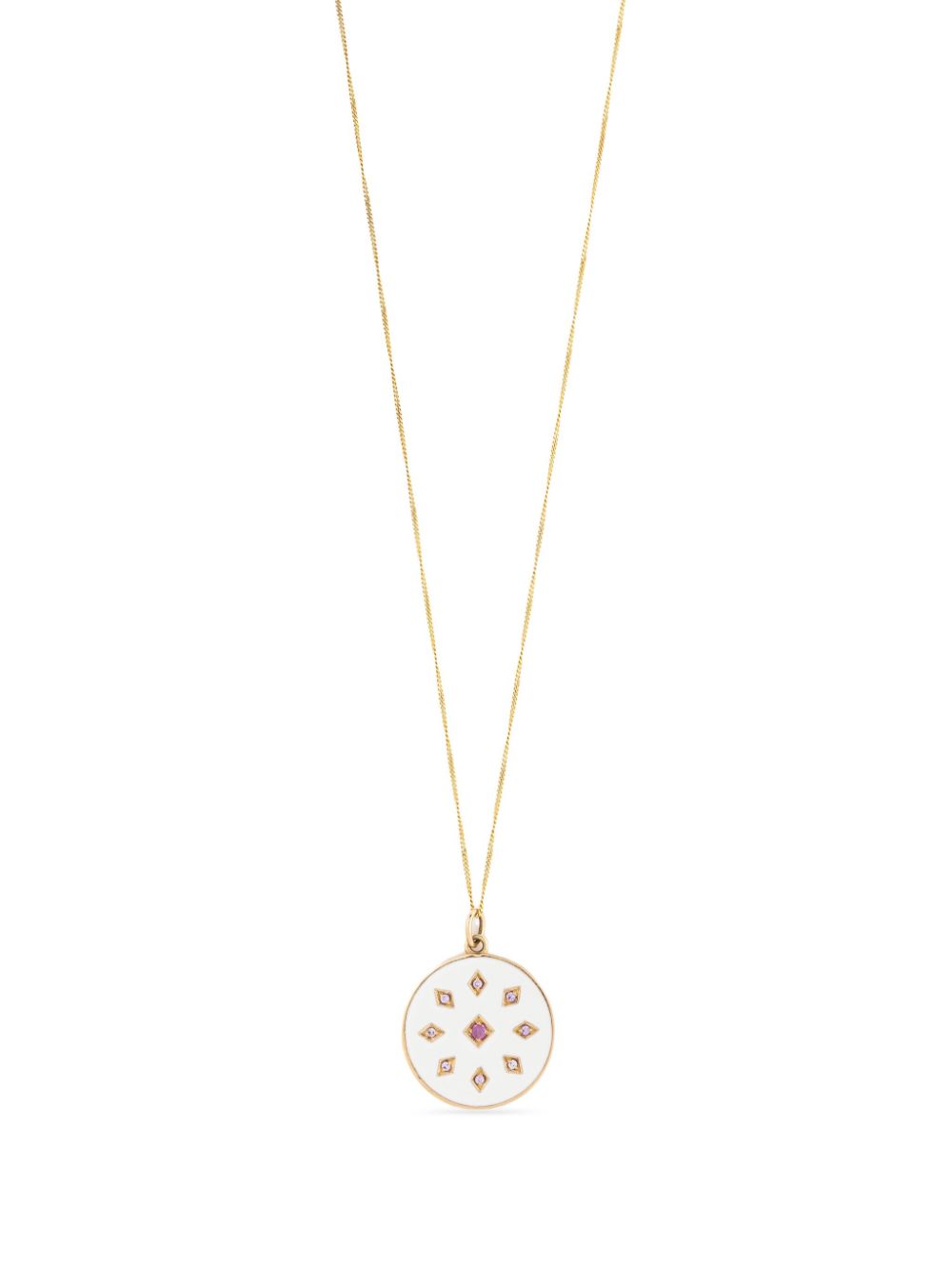 Nora Kogan 14kt yellow gold Crete pendant sapphire necklace von Nora Kogan