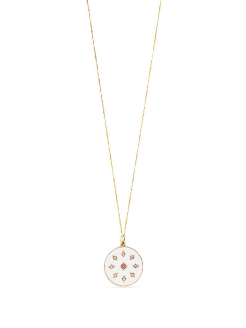 Nora Kogan 14kt yellow gold Crete pendant sapphire necklace von Nora Kogan