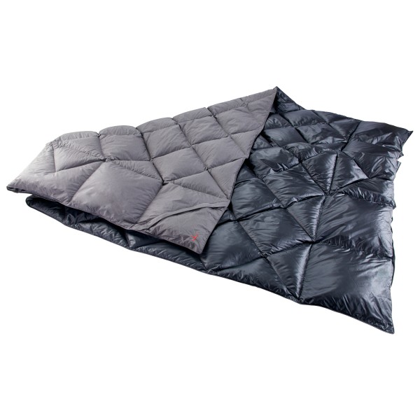 Nordisk - Kiby Packable Down Travel Blanket - Decke Gr 200 x 140 cm grau/blau von Nordisk