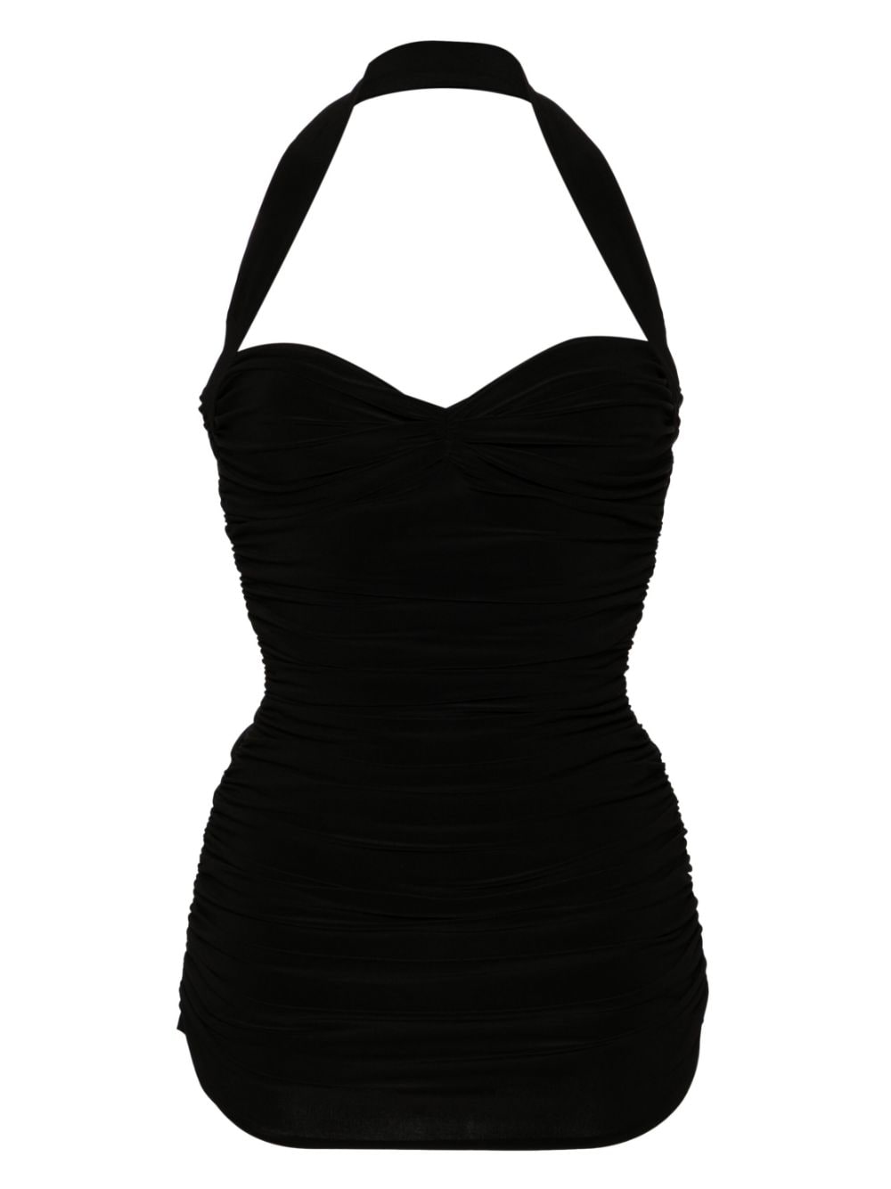 Norma Kamali Bill Mio ruched swim dress - Black von Norma Kamali