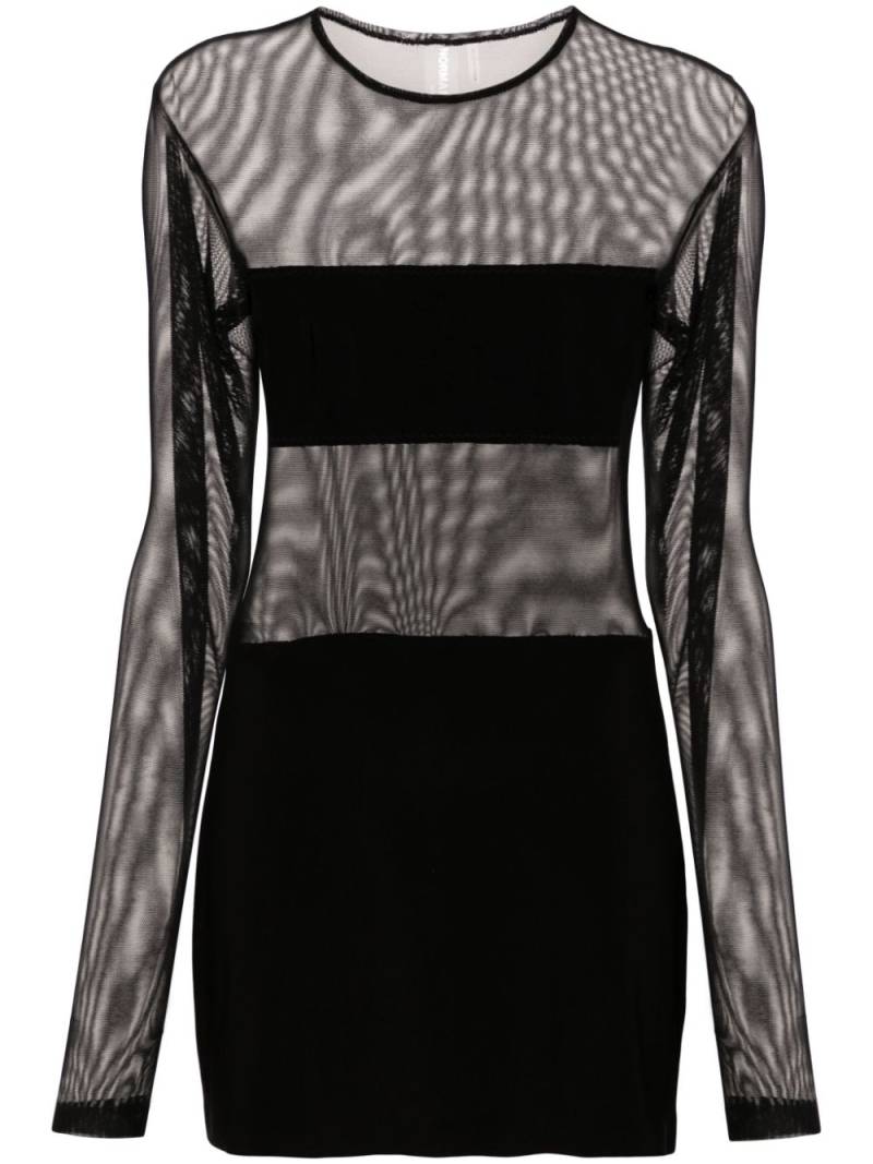 Norma Kamali Dash mesh minidress - Black von Norma Kamali