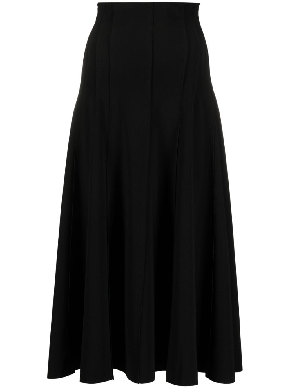 Norma Kamali Grace A-line midi skirt - Black von Norma Kamali