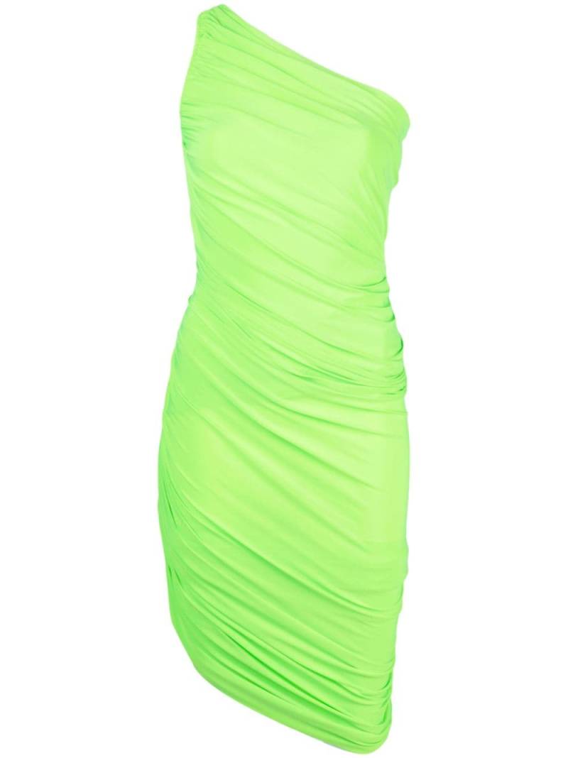 Norma Kamali asymmetric ruched midi dress - Green von Norma Kamali