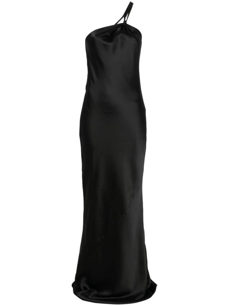 Norma Kamali bias-cut one-shoulder gown - Black von Norma Kamali