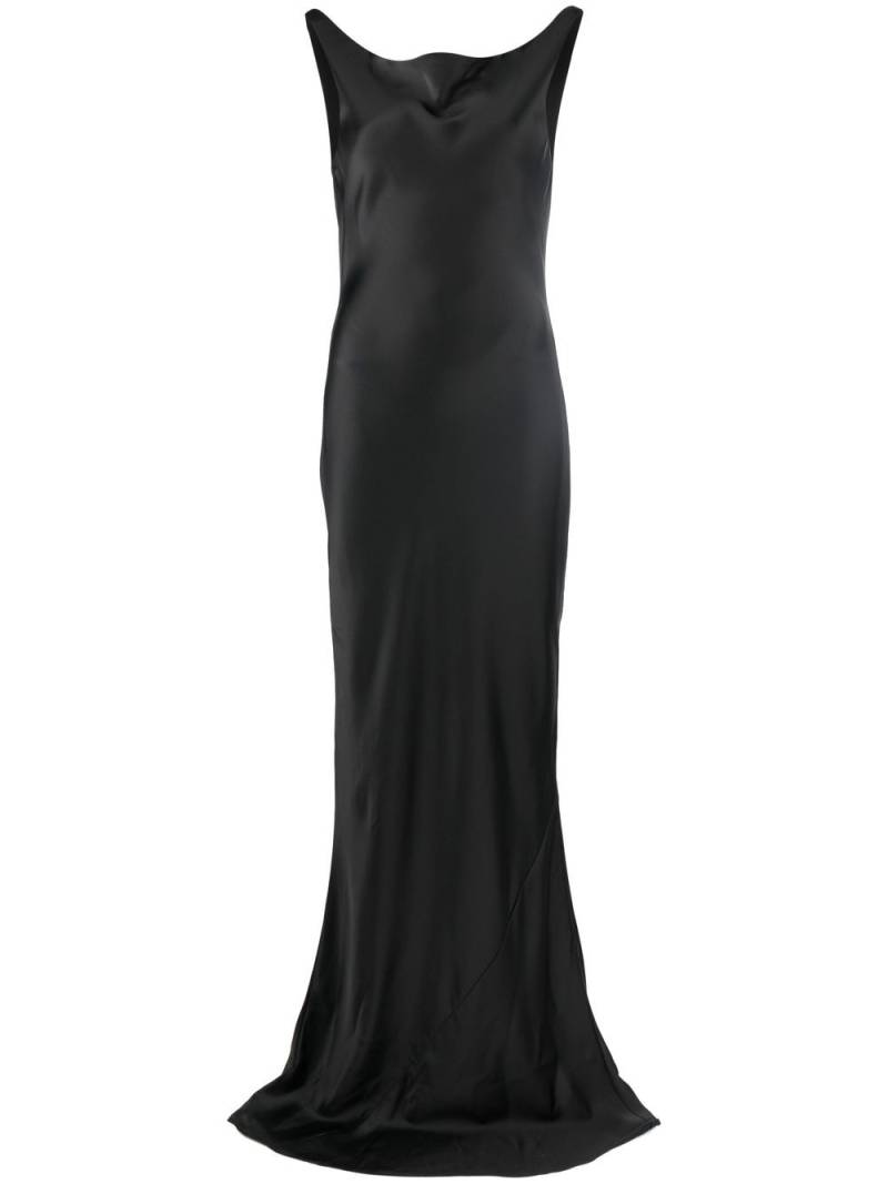 Norma Kamali cowl-neck satin gown - Black von Norma Kamali