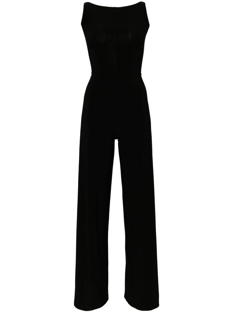 Norma Kamali crossover-strap jumpsuit - Black von Norma Kamali