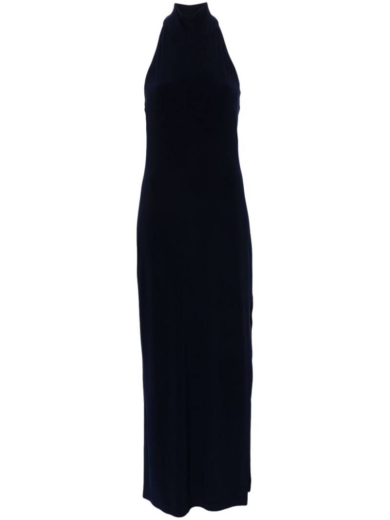 Norma Kamali halterneck maxi dress - Blue von Norma Kamali