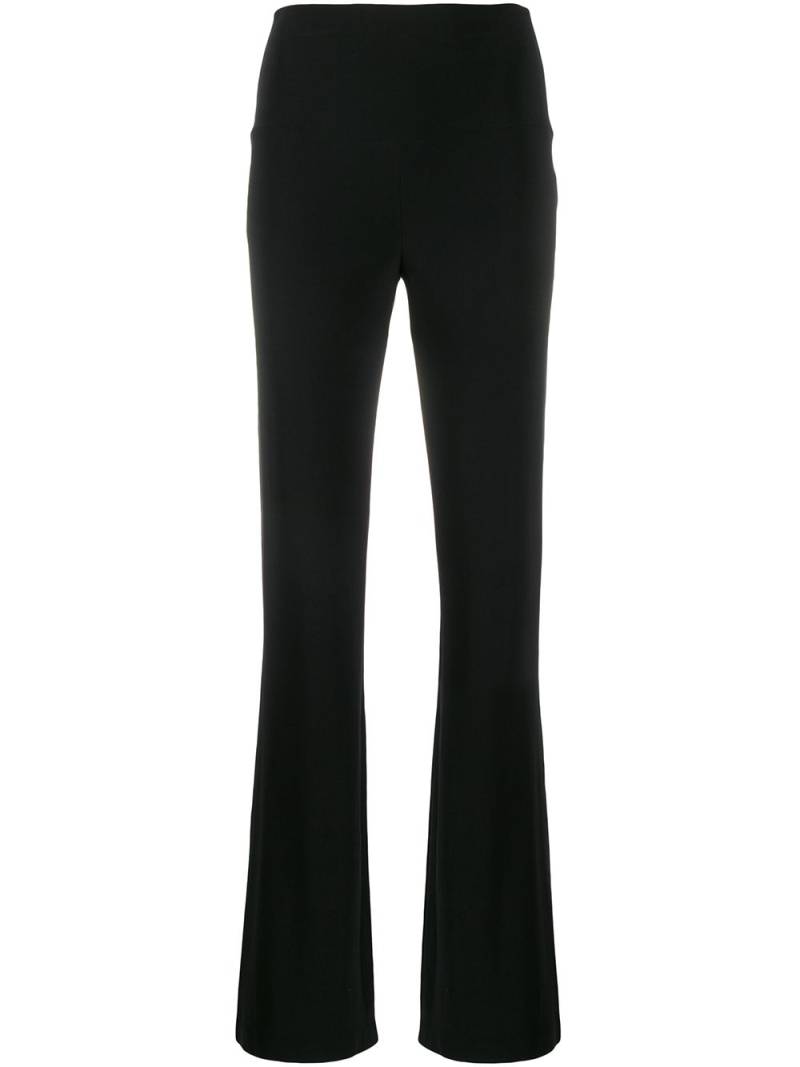 Norma Kamali high waisted straight-leg trousers - Black von Norma Kamali