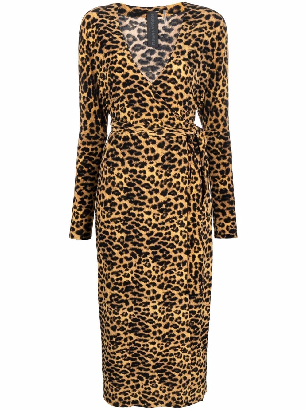 Norma Kamali leopard-print midi dress - Neutrals von Norma Kamali