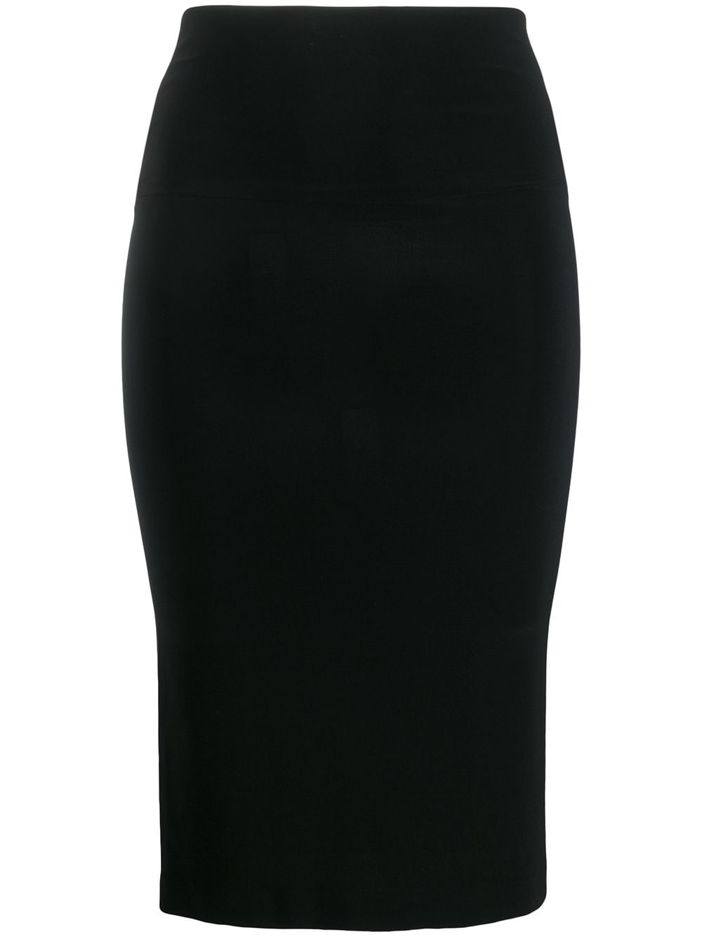 Norma Kamali mid-length fitted tube-skirt - Black von Norma Kamali