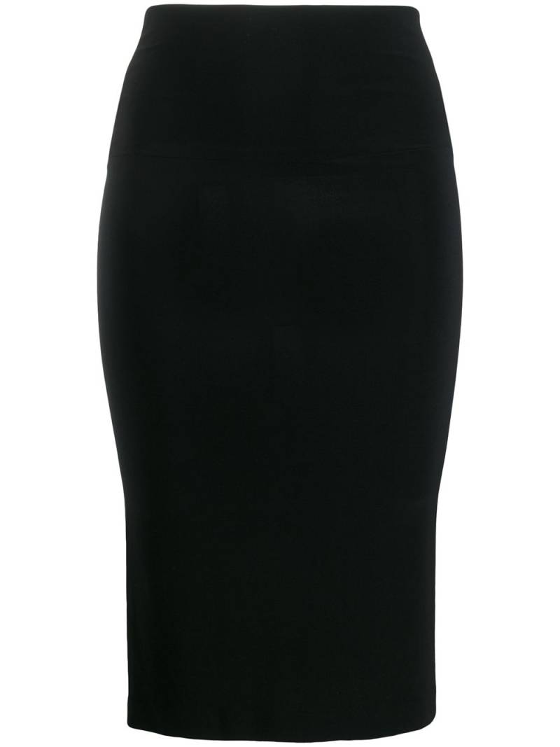 Norma Kamali mid-length fitted tube-skirt - Black von Norma Kamali