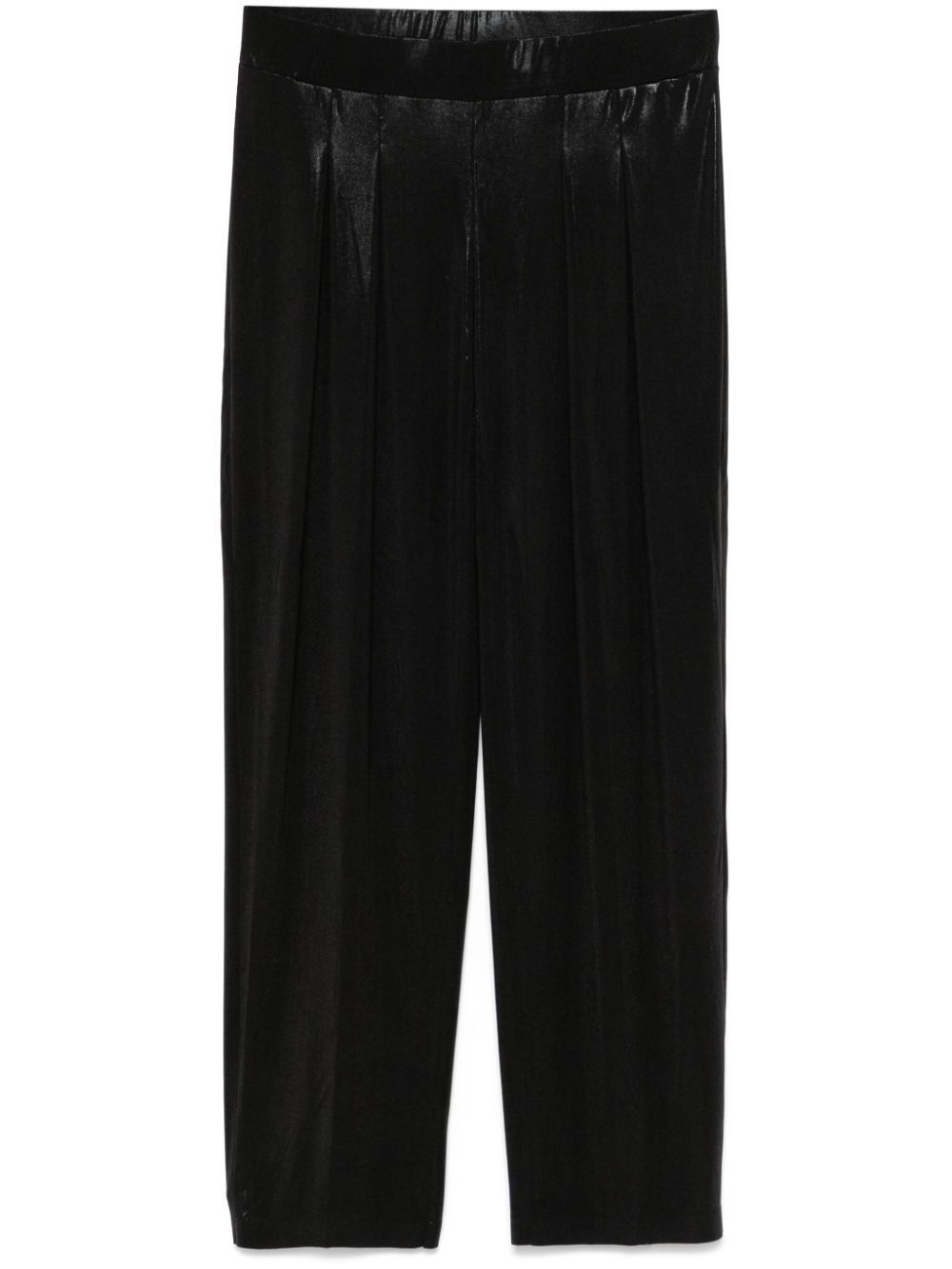 Norma Kamali pleated low-rise trousers - Black von Norma Kamali