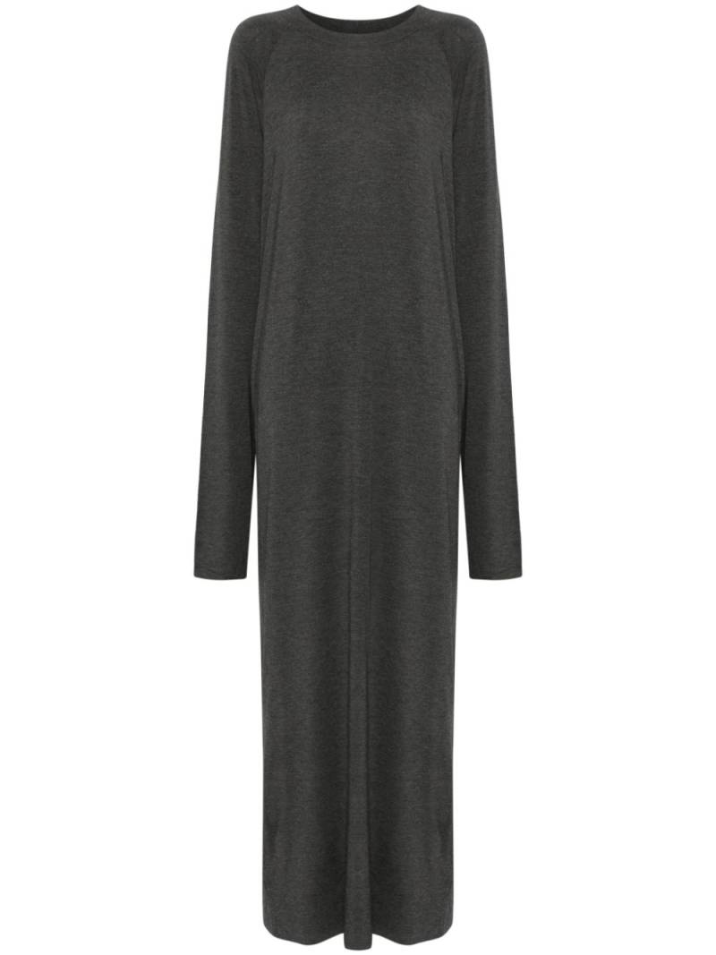 Norma Kamali raglan-sleeve side-slit dress - Grey von Norma Kamali