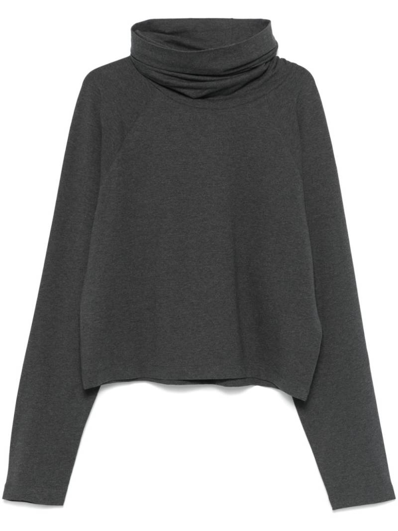 Norma Kamali raglan-sleeves turtleneck top - Grey von Norma Kamali