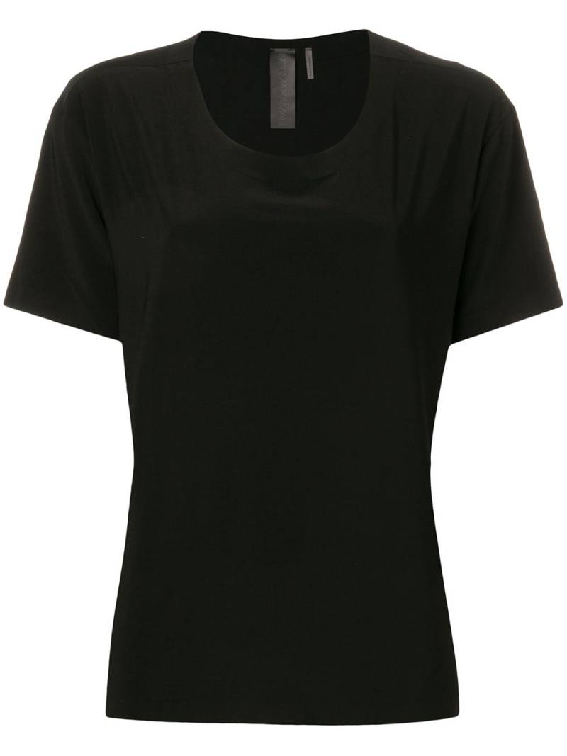 Norma Kamali scoop neck T-shirt - Black von Norma Kamali